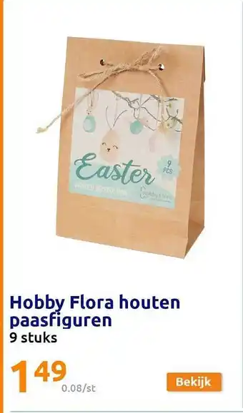 Action Hobby flora houten paasfiguren aanbieding