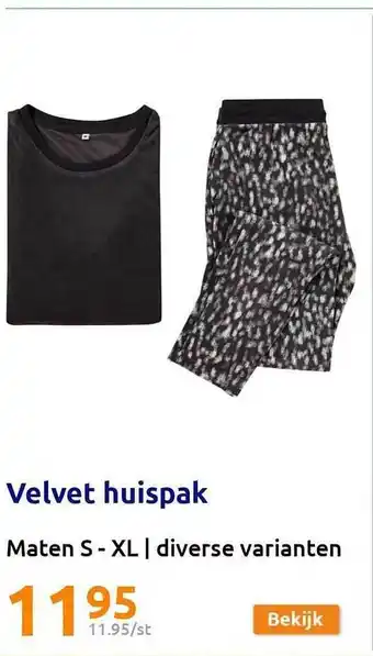 Action Velvet huispak aanbieding