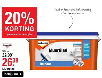 Karwei Alabastine Muurglad 5L aanbieding