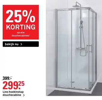 Karwei Lino Hoekinstap douchecabine aanbieding