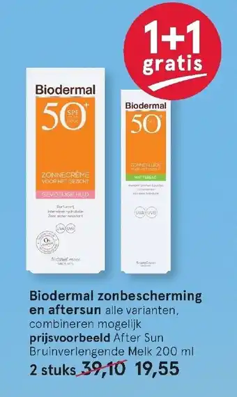 Etos Biodermal zonbescherming en aftersun 1+1 aanbieding