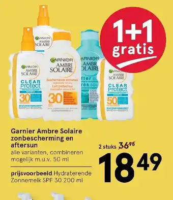 Etos Garnier Ambre Solaire zonbescherming en aftersun 1+1 aanbieding