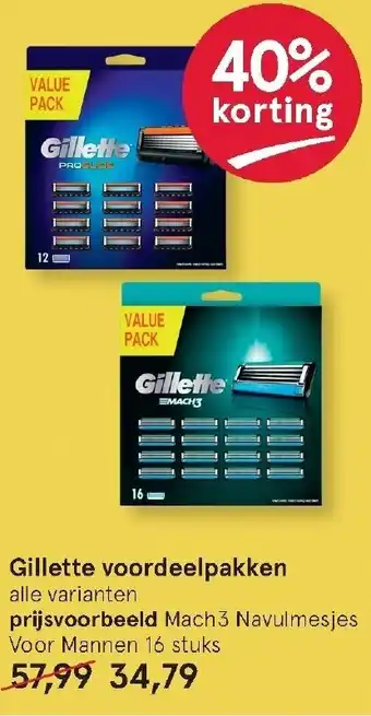 Etos Gillette mega pack 12-/16-pak aanbieding