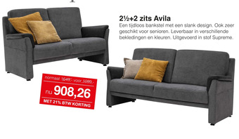 Woonsquare 22+2 zits Avila aanbieding