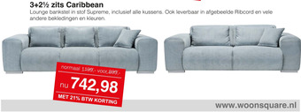 Woonsquare 3+22 zits Caribbean aanbieding