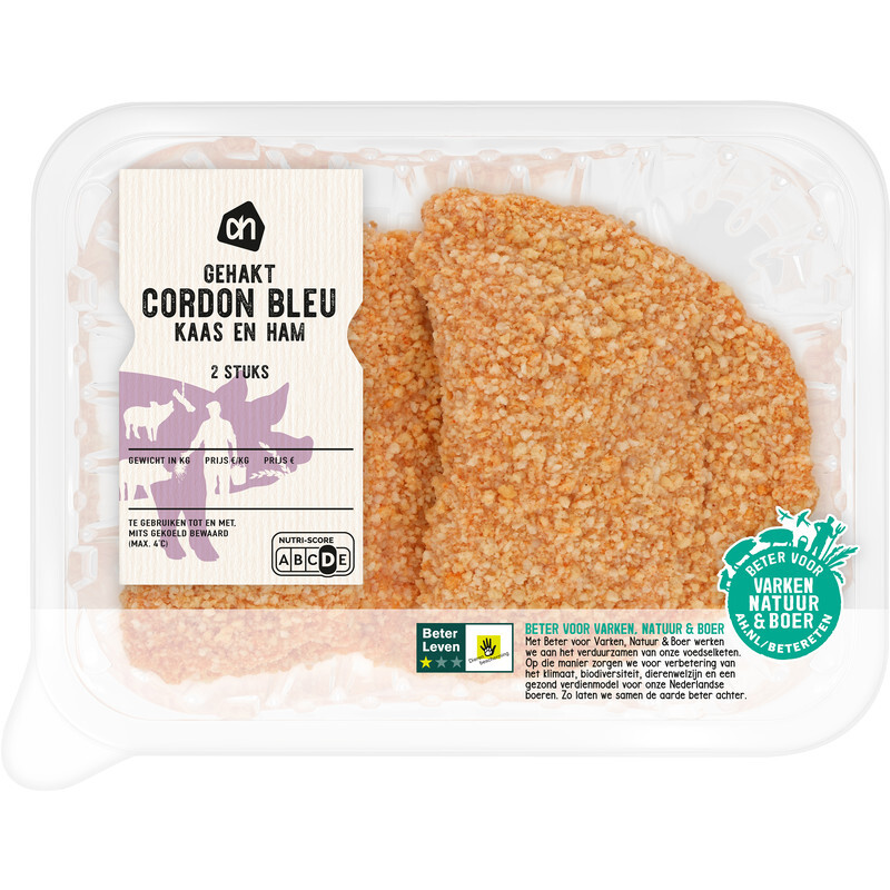 Albert Heijn Ah gehakt cordon bleu kaas en ham aanbieding