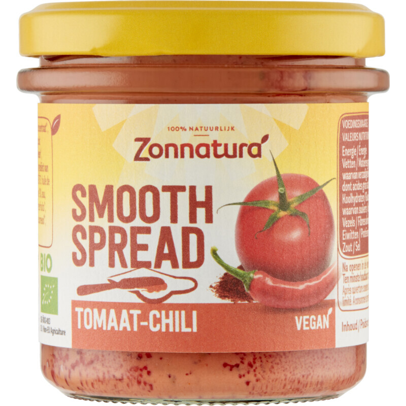 Zonnatura smooth spread tomaatchili aanbieding bij Albert Heijn