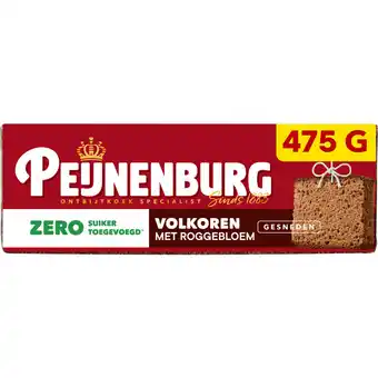 Albert Heijn Peijnenburg ontbijtkoek zero volkoren gesneden aanbieding