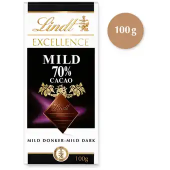 Albert Heijn Lindt excellence 70% mild pure chocolade aanbieding