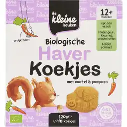 Albert Heijn De kleine keuken biologische haverkoekjes wortel pompoen aanbieding