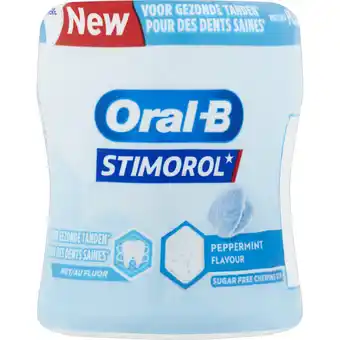 Albert Heijn Stimorol oral-b kauwgom pot peppermint aanbieding