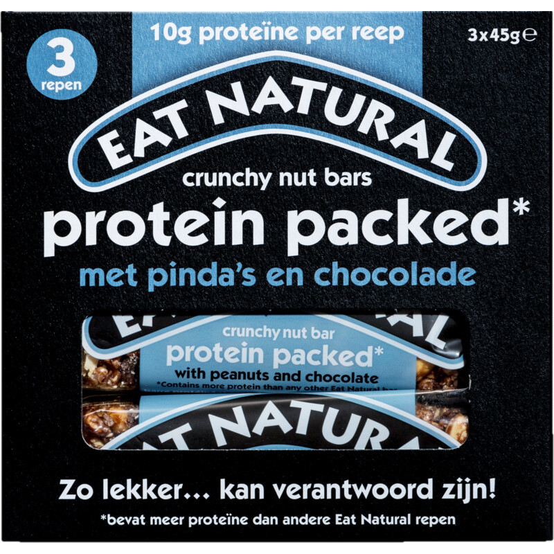 Eat natural protein packed repen pinda's & chocolade aanbieding bij