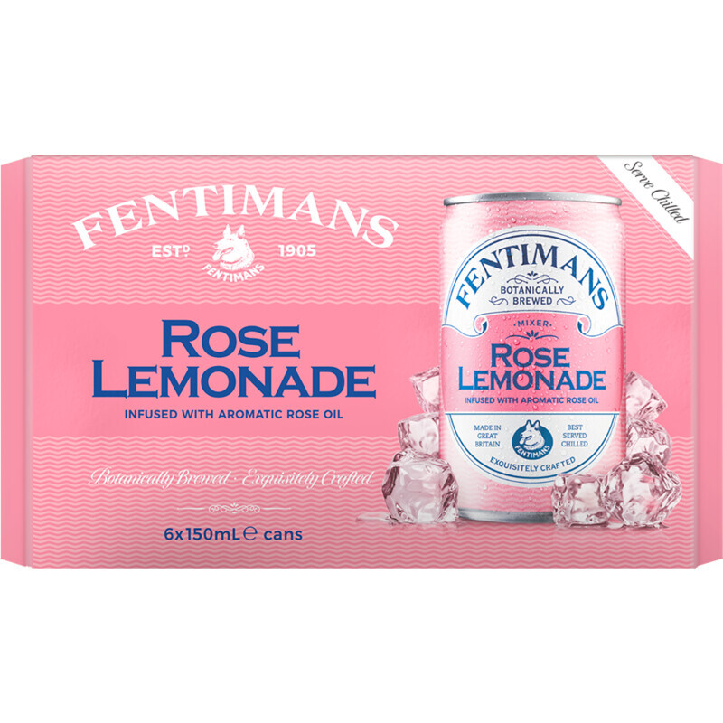 Fentimans rose lemonade 6pack aanbieding bij Albert Heijn
