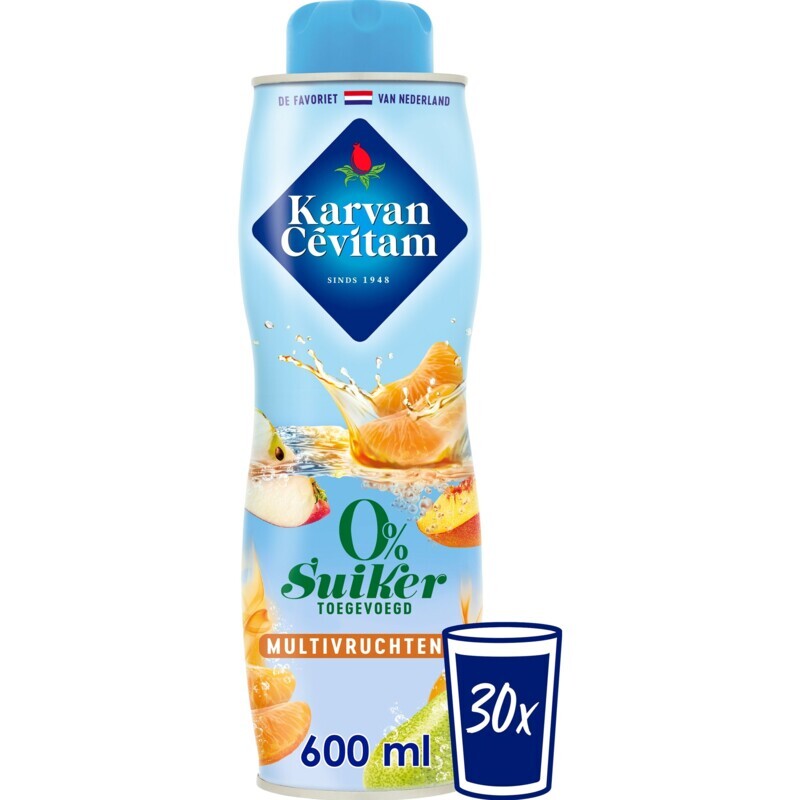 Albert Heijn Karvan cévitam 0% suiker toegevoegd multivruchten aanbieding