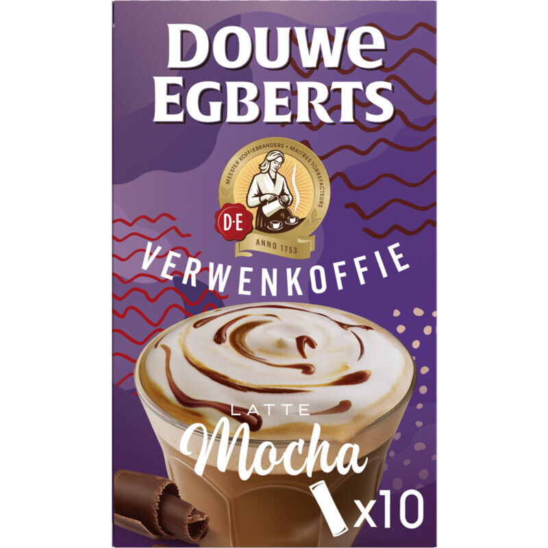 Douwe egberts verwenkoffie latte mocha aanbieding bij Albert Heijn