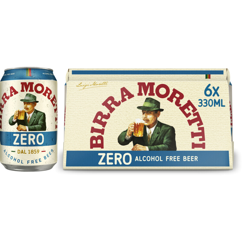 Albert Heijn Birra moretti zero 6-pack aanbieding