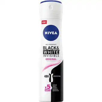 Albert Heijn Nivea black&white original anti-transpirant aanbieding