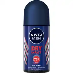 Albert Heijn Nivea men dry impact anti-transpirant roller aanbieding