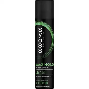 Albert Heijn Syoss max hold styling hairspray aanbieding