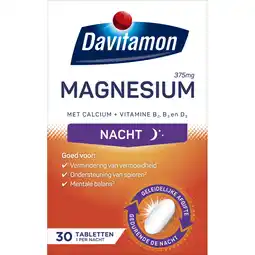Albert Heijn Davitamon magnesium tabletten voor de nacht aanbieding