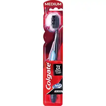 Albert Heijn Colgate charcoal black medium tandenborstel aanbieding