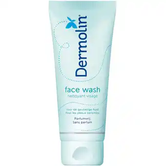 Albert Heijn Dermolin facewash aanbieding