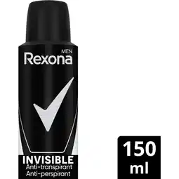Albert Heijn Rexona men invisible black & white deodorant aanbieding