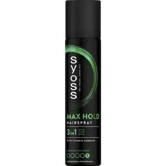 Albert Heijn Syoss styling hairspray max hold pocketsize aanbieding