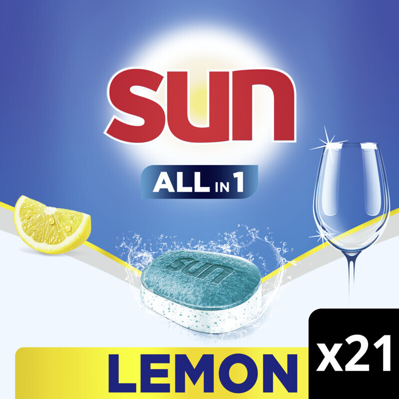 Albert Heijn Sun vaatwastabletten all in 1 citroen aanbieding