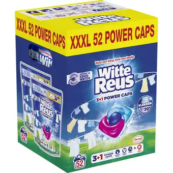 Albert Heijn Witte reus white 3+1 power wasmiddel capsules wit aanbieding