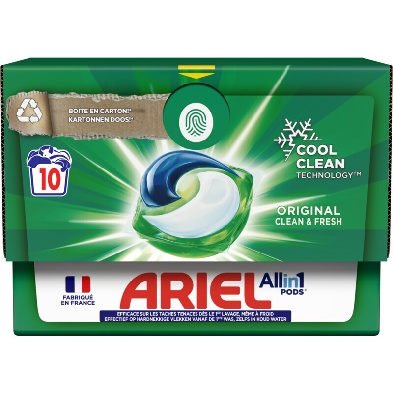Albert Heijn Ariel all-in-1 pods original clean & fresh aanbieding