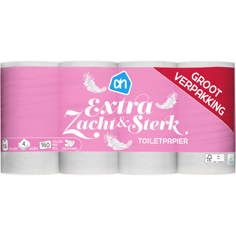 Albert Heijn Ah extra zacht en extra sterk toiletpapier aanbieding
