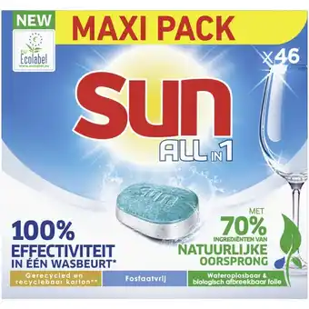 Albert Heijn Sun vaatwastabletten all-in-1 maxi aanbieding