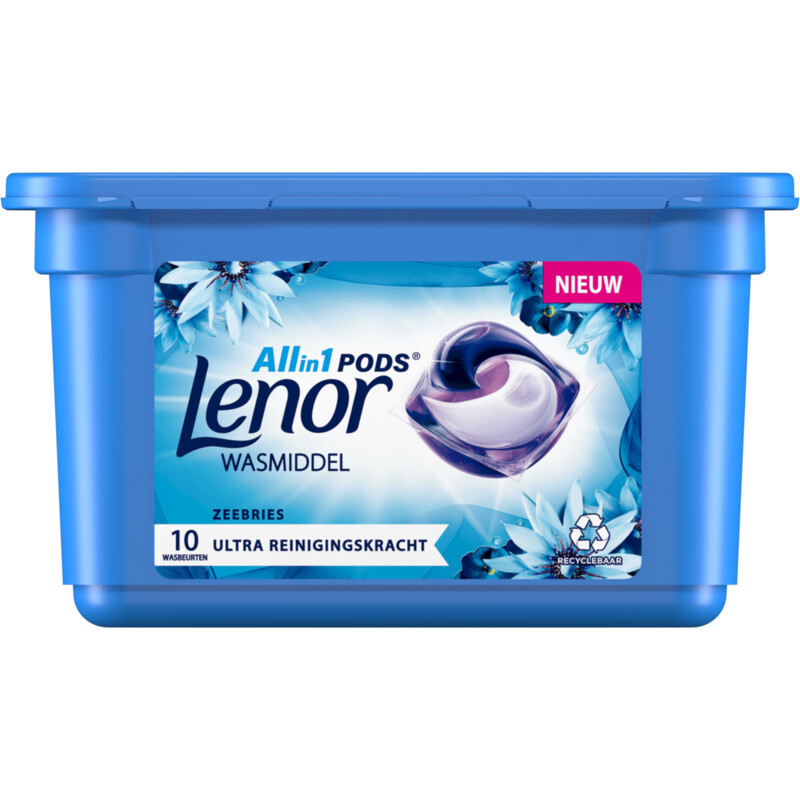 Albert Heijn Lenor wasmiddel all-in-1 pods zeebries aanbieding