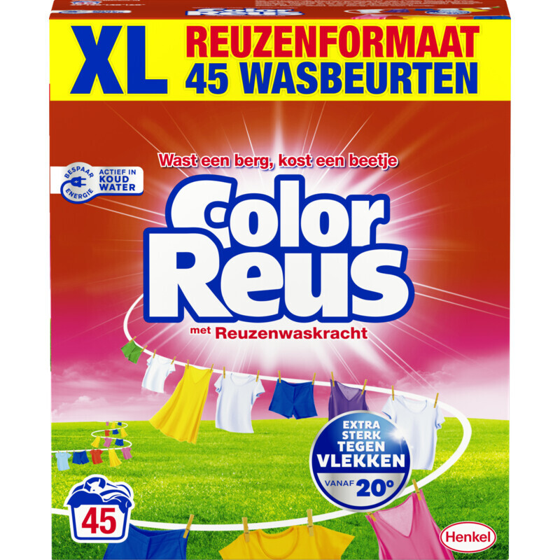 Albert Heijn Color reus waspoeder wasmiddel kleur aanbieding