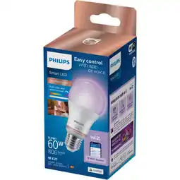 Albert Heijn Philips smart led standaard gekleurd e27 60w aanbieding