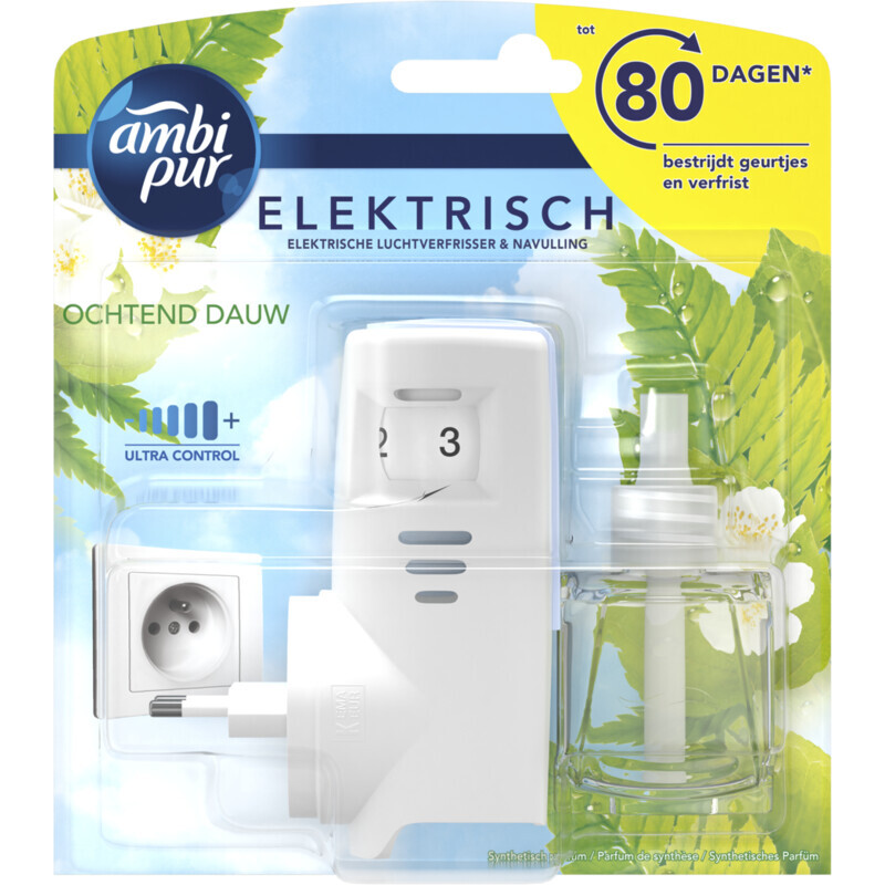 Albert Heijn Ambi pur elektrische luchtverfrisser ochtenddauw aanbieding