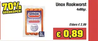 Budget Food Unox Rookworst aanbieding