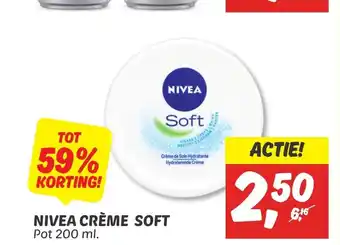 Dekamarkt Nivea Creme Soft pot 200 ml aanbieding