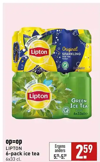 ALDI Lipton 6-pack ice tea aanbieding