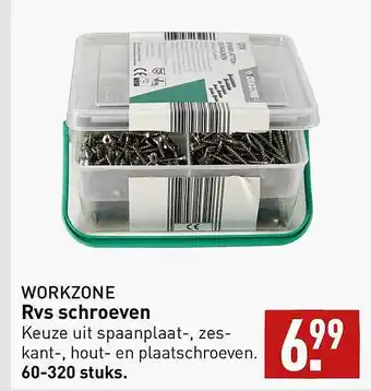 ALDI Workzone rvs schroeven aanbieding