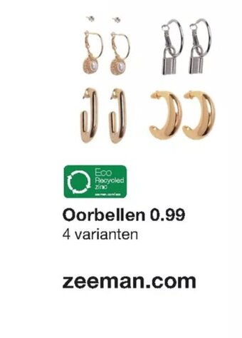 Zeeman Oorbellen aanbieding