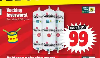 Dirk Vocking leverworst 250 gram aanbieding