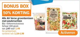 Albert Heijn Alle ah verse groentemixen met peulvruchten aanbieding