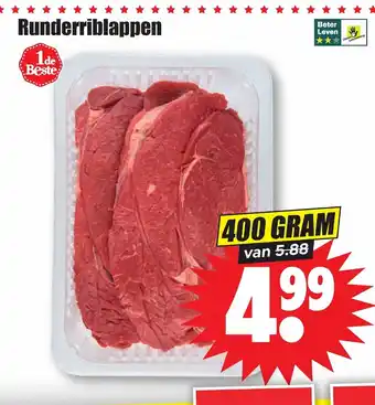 Dirk Runderriblappen 400 gram aanbieding