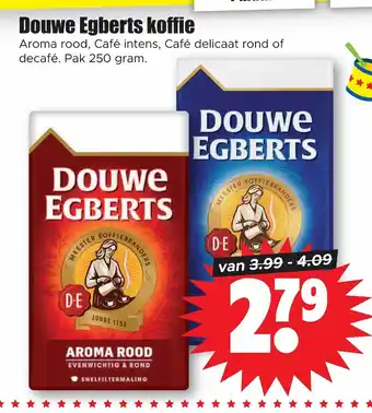 Dirk Douwe Egberts koffie 250 gram aanbieding