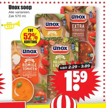 Dirk Unox soep 570 ml aanbieding