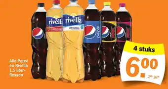 Albert Heijn Alle pepsi en rivella 1.5 literflessen aanbieding