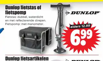 Dirk Dunlop fietstas of fietspomp aanbieding