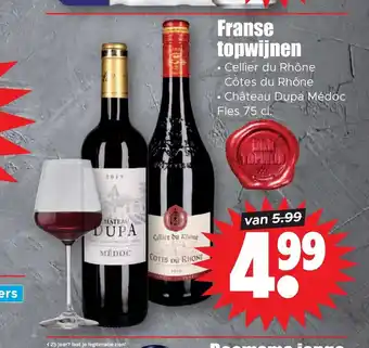 Dirk Franse topwijnen 75 cl aanbieding